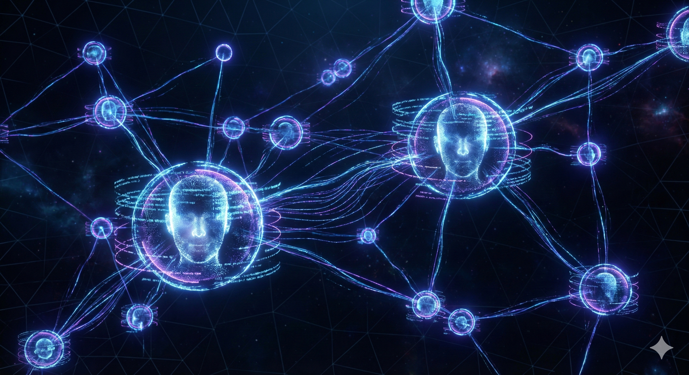AI hálózat - összekapcsolt digitális elmék