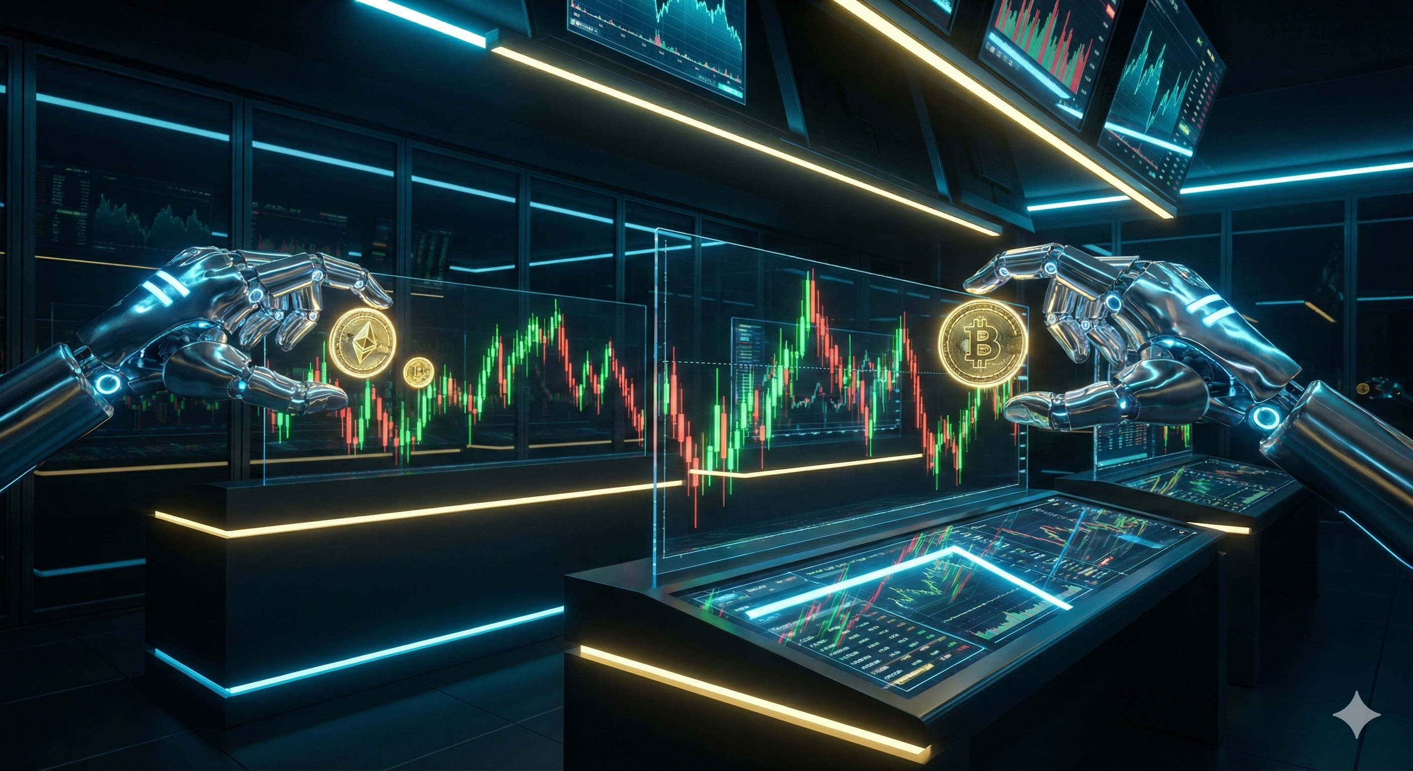 Kriptovaluta kereskedés - robot kezek manipulálják a piacot